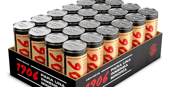 Chollo Pack x24 Latas cerveza 1906 Reserva por sólo 17,99€ (-29%) ¡0,75€ la lata!