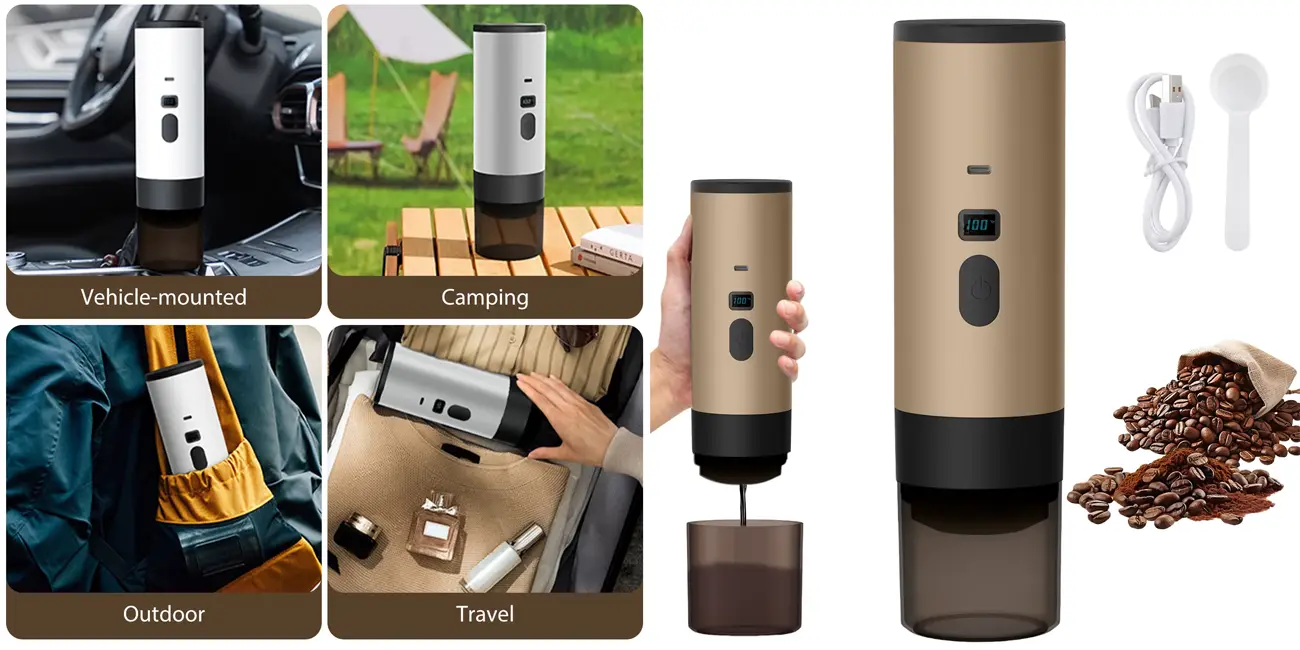 Chollo Cafetera eléctrica portátil Betuyoo para cápsulas o café molido por sólo 34,61€ con cupón y envío gratis (-70%)