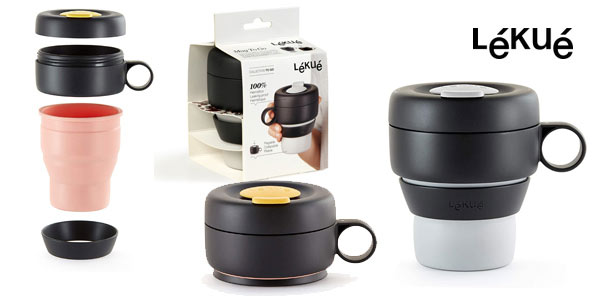 Chollo Taza plegable reutilizable Mug To Go de Lékué de 350 ml por sólo 9,89€ (29% de descuento)