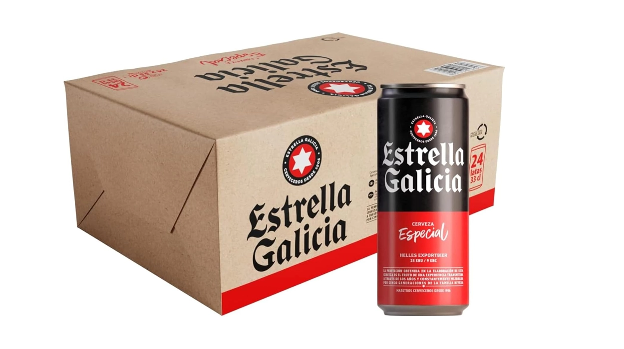 Chollo Pack x24 latas Estrella Galicia Cerveza Especial de 330 ml por sólo 14,99€ (-25%) ¡0,62€ cada lata!