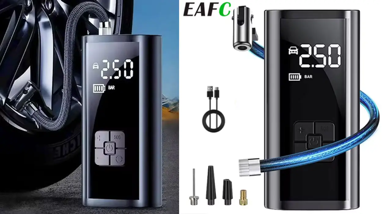 Chollo Compresor digital para neumáticos de 150 psi por sólo 12,69€ con cupón y envío gratis (-66%)