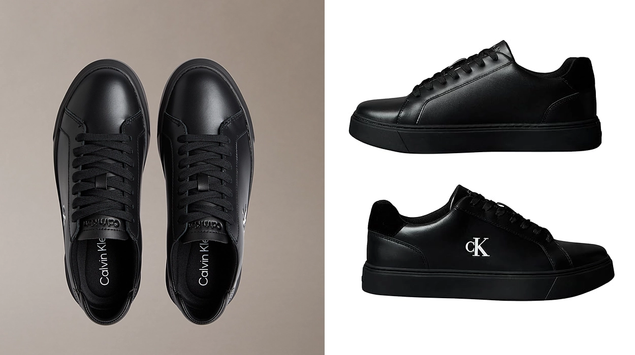 Chollo Zapatillas de piel Calvin Klein Classic Cupsole Laceup LTH para hombre por sólo 55,94€ con envío gratis (-44%)