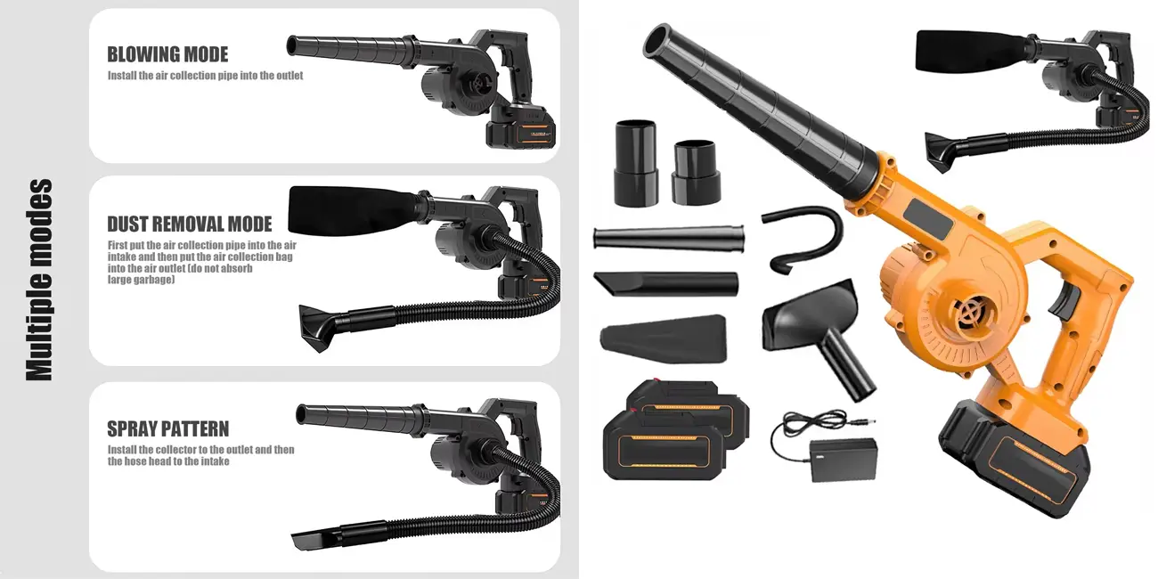 Chollo Soplador de hojas compatible con batería Makita de 18 V por sólo 18,99€ con cupón y envío gratis (-58%)