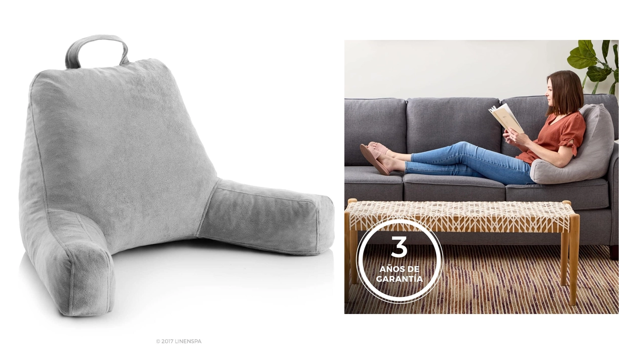 Relájate en casa sin que tu espalda se resienta con este cojín viscoelástico con respaldo, perfecto para que descanse tu lumbar, por sólo 22,99€ (-54%)