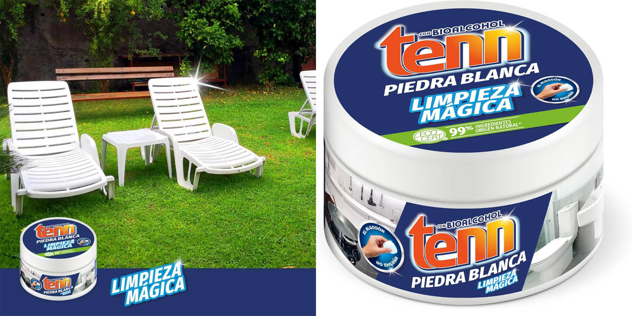 Llévate 2 botes del Limpiador ecológico multisuperficies Tenn Piedra Blanca por sólo 8,82€ con descuento al tramitar (-60%)