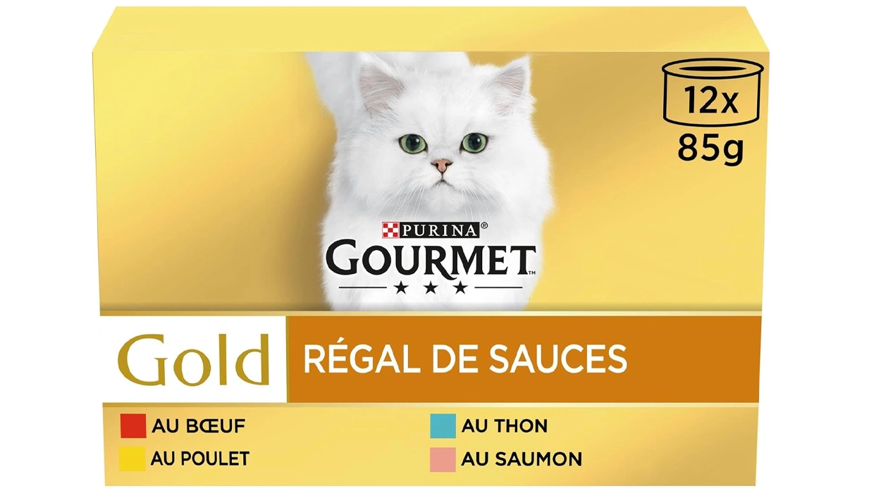 Chollo Pack de 12 tarrinas Gourmet Gold Regal para gatos por sólo 4,99€ (29% de descuento)