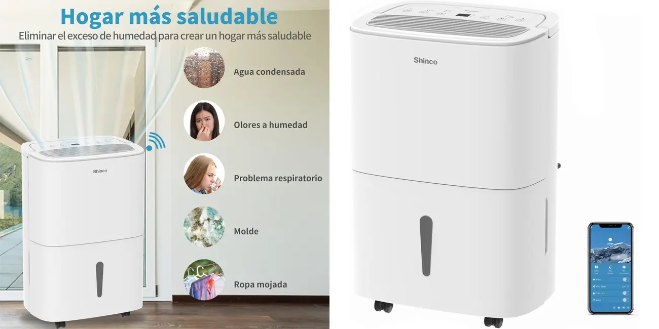 Chollo Deshumidificador SHINCO SDZ1-30D de 30l por sólo 125,61€ con cupón y envío gratis (-75%)
