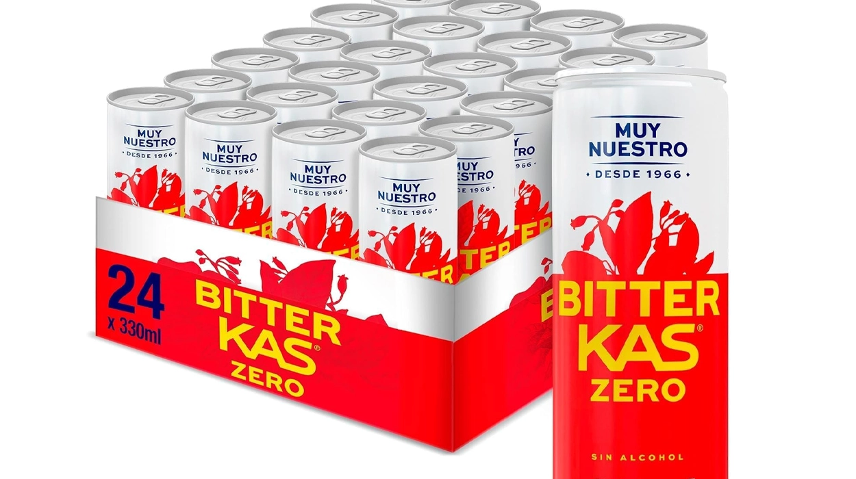 Atención: Pack x24 latas Bitter KAS Zero de 330 ml por sólo 12,80€ (-46%) ¡0,53€ la lata!