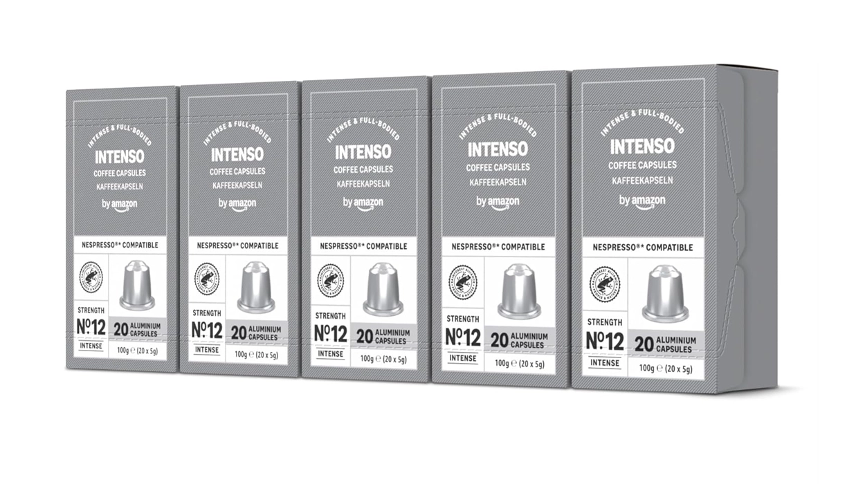 Chollo Pack de 100 cápsulas de café Intenso by Amazon compatibles con Nespresso por sólo 13,37€ ¡0,13€ cada cápsula!