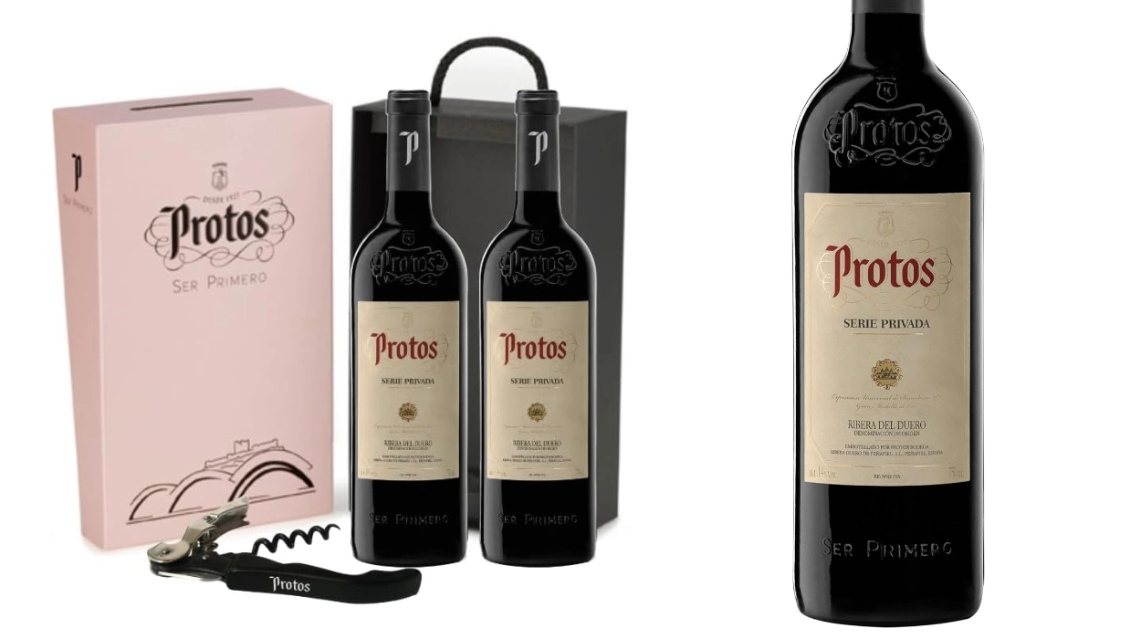 Chollo Estuche regalo de 2 botellas de vino tinto Protos Serie Privada Ribera del Duero con sacacorchos por sólo 36,80€ con envío gratis (-31%)
