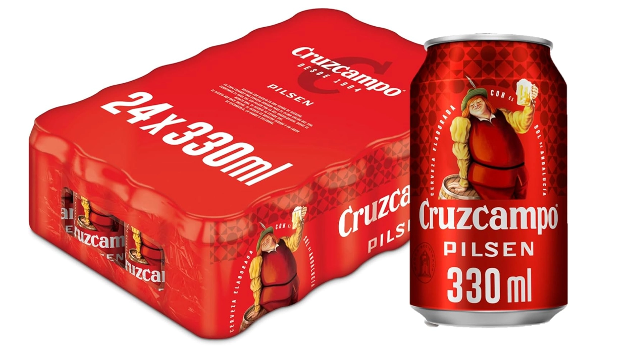 Chollo Pack x24 Latas Cerveza Cruzcampo por sólo 12,95€ (-24%) ¡A 0,54€ cada una!