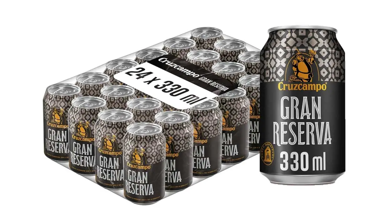 Chollo Pack x24 latas Cruzcampo Gran Reserva de 330 ml por sólo 16,48€ (-23%) ¡0,69€ cada una!