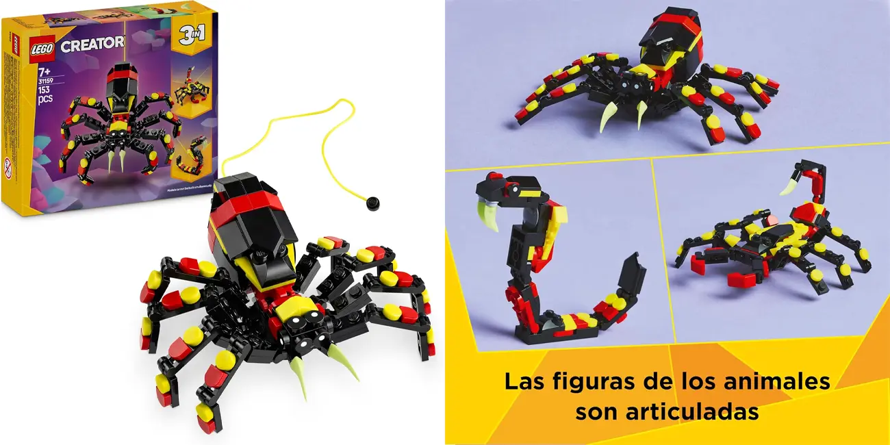 Chollo LEGO Creator 3 en 1 Fauna Salvaje: Araña Misteriosa por sólo 8,67€ (33% de descuento)
