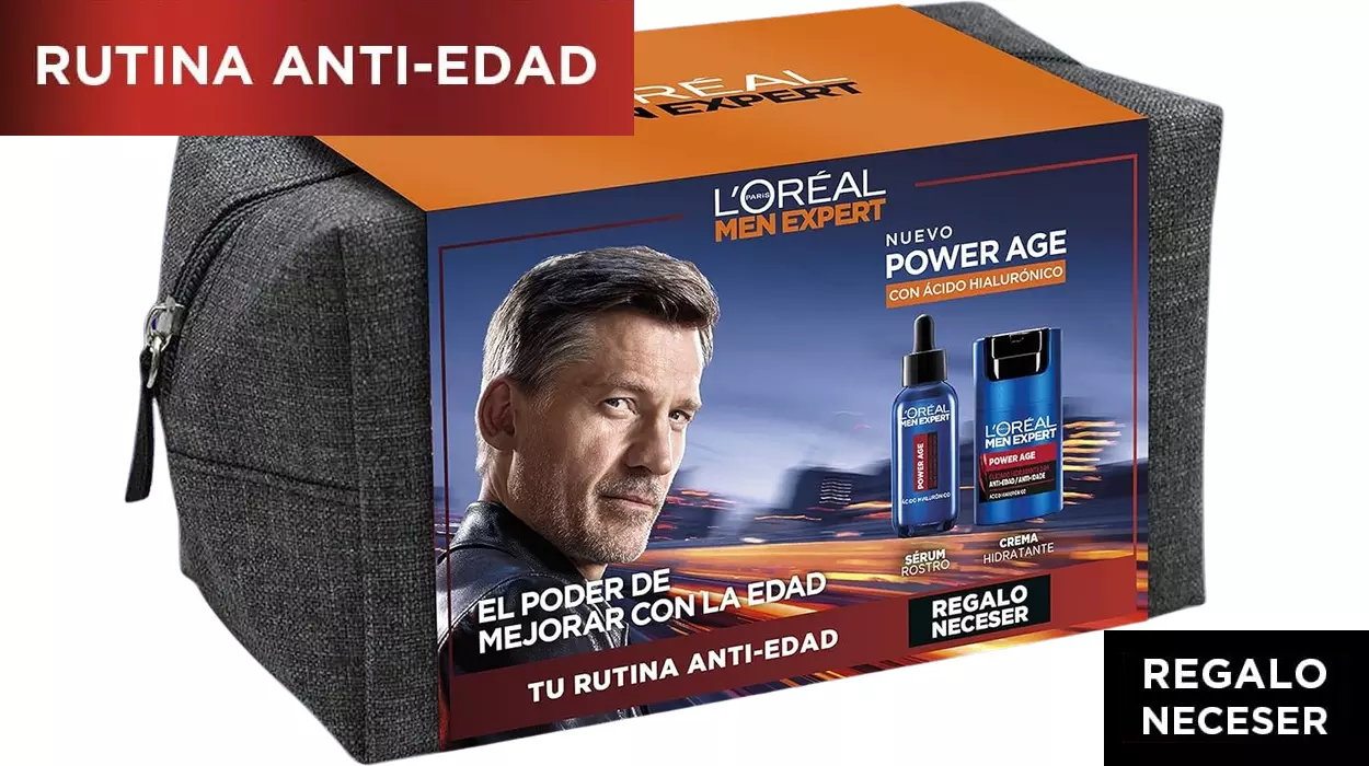Chollo Neceser rutina anti-edad Power Age de L’Oreal Men Expert por sólo 13,79€