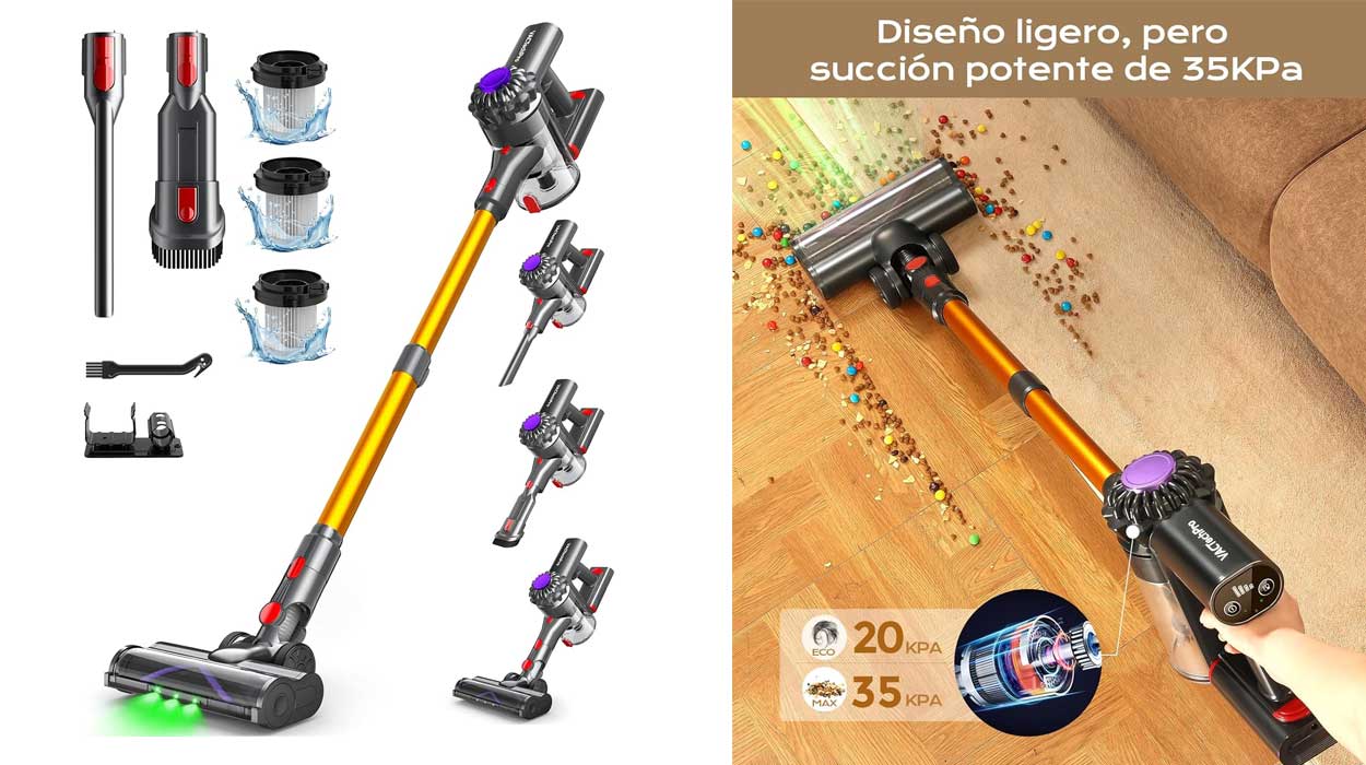 Amazon rebaja la aspiradora tipo Dyson con valoraciones EXCELENTES a precio mínimo (-48%)