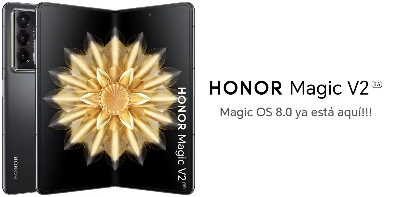 Chollo Smartphone plegable Honor Magic V2 5G por sólo 570,17€ con cupón y envío gratis (-49%) ¡No durará!