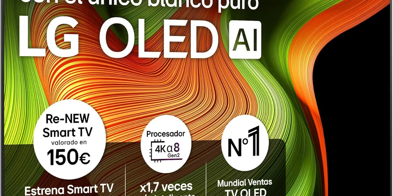 Chollo Smart TV LG OLED UHD 4K OLED65B56LA de 65 pulgadas por sólo 949€ con envío gratis (-44%)