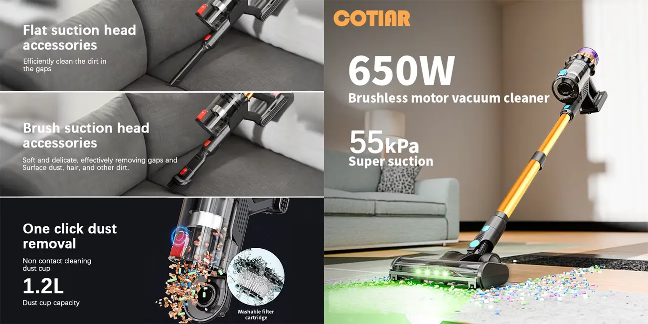 Potente, ligera y con pantalla LED: esta aspiradora sin cable está arrasando en AliExpress por poco más de 74€