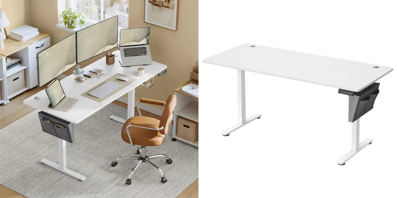 ¿Cansado de trabajar sentado? Tu bolsillo y tu espalda te agradecerán este escritorio eléctrico Songmics (-65%) ¡Todo un ofertón!