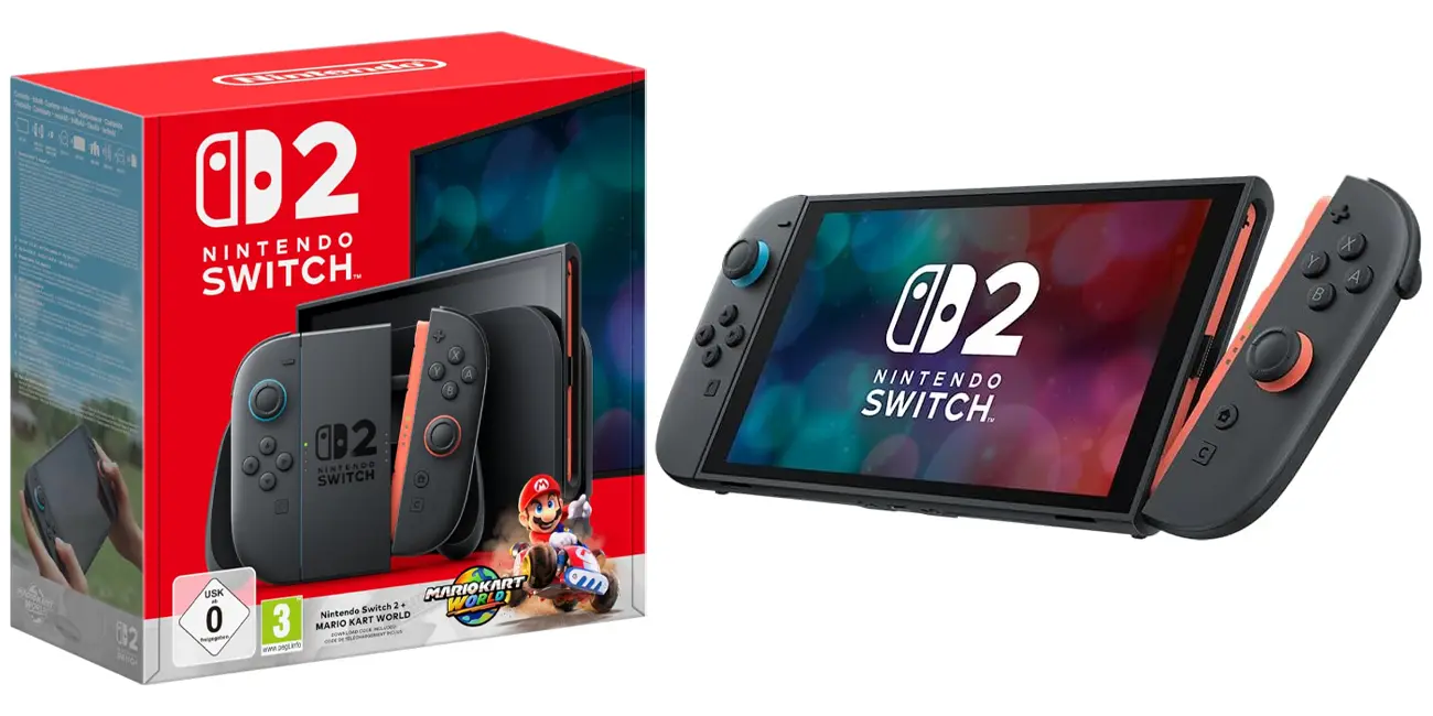 Chollo Pack Nintendo Switch 2 + Mario Kart World por 400€ con cupón y envío gratis (-22%)