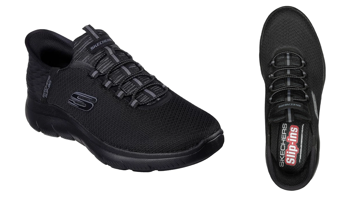 Cálzate sin agacharte estas Skechers Summits Slip-ins que están disponibles en color negro a un precio muy TOP (-50%)