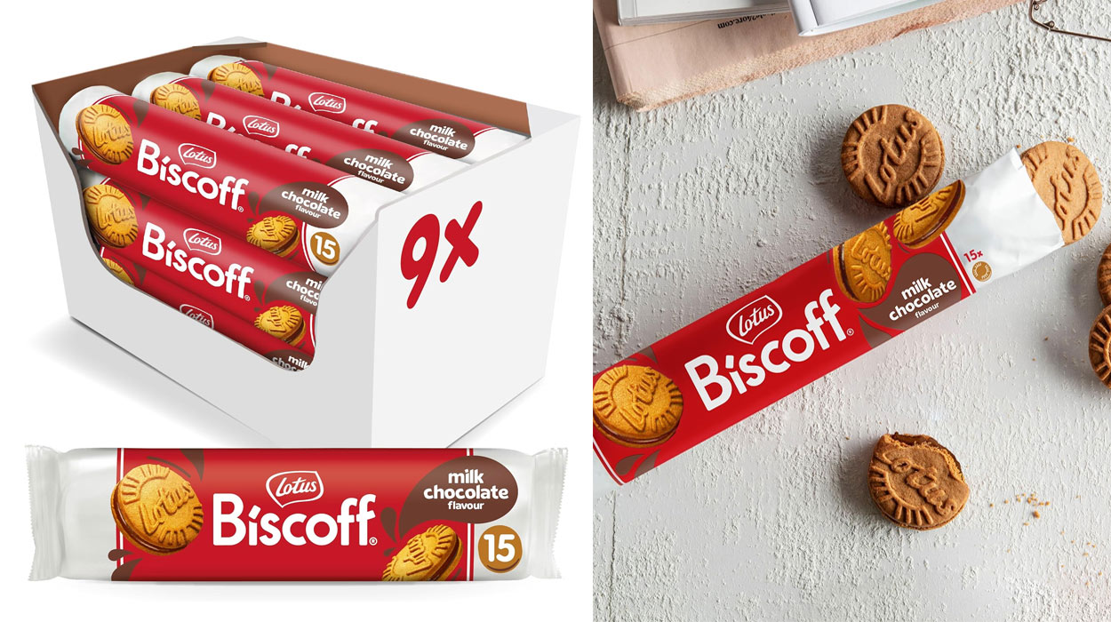 Chollo Pack de 9 paquetes de galletas Lotus Biscoff rellenas de chocolate por sólo 13,14€ con cupón y envío gratis (-41%) ¡1,46€ cada uno!