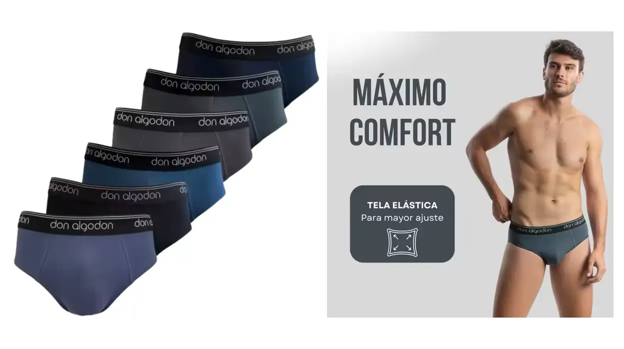 Ofertón en calzoncillos Don Algodon de los buenos: Llévate 6 unidades a un precio BRUTAL con cupón (-62%)