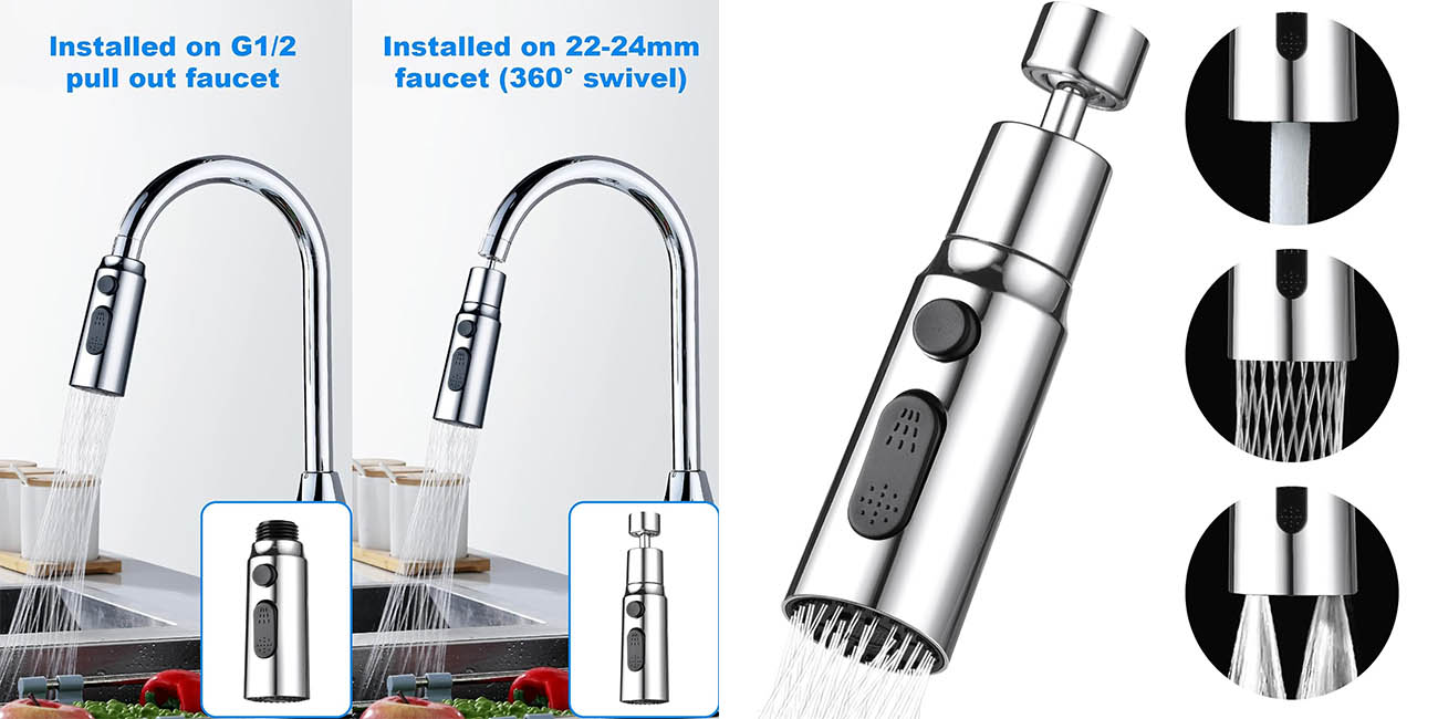 Chollo Aireador de grifo giratorio 360º OSDUE con 3 modos por sólo 9,76€ con cupón (30% de descuento)