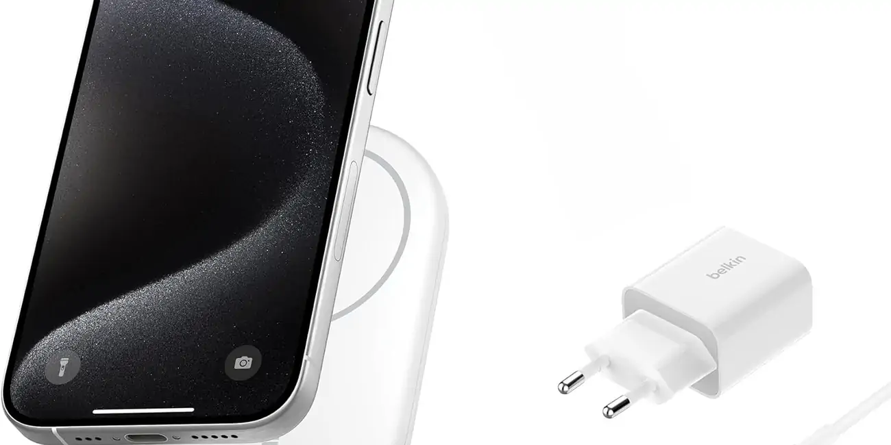 Chollo Belkin BoostCharge Cargador Inalámbrico con Qi2 MagSafe y Standby 15W por sólo 19,99€ (56% de descuento)