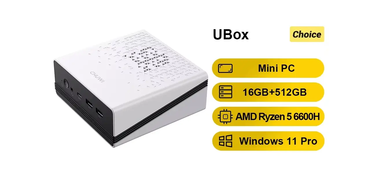 BRUTAL: Mini PC Chuwi Ubox (AMD Ryzen 5, 16 GB, 512 GB SSD, W11 Pro) por sólo 234,15€ con cupón y envío gratis (-66%) ¡CORRE!