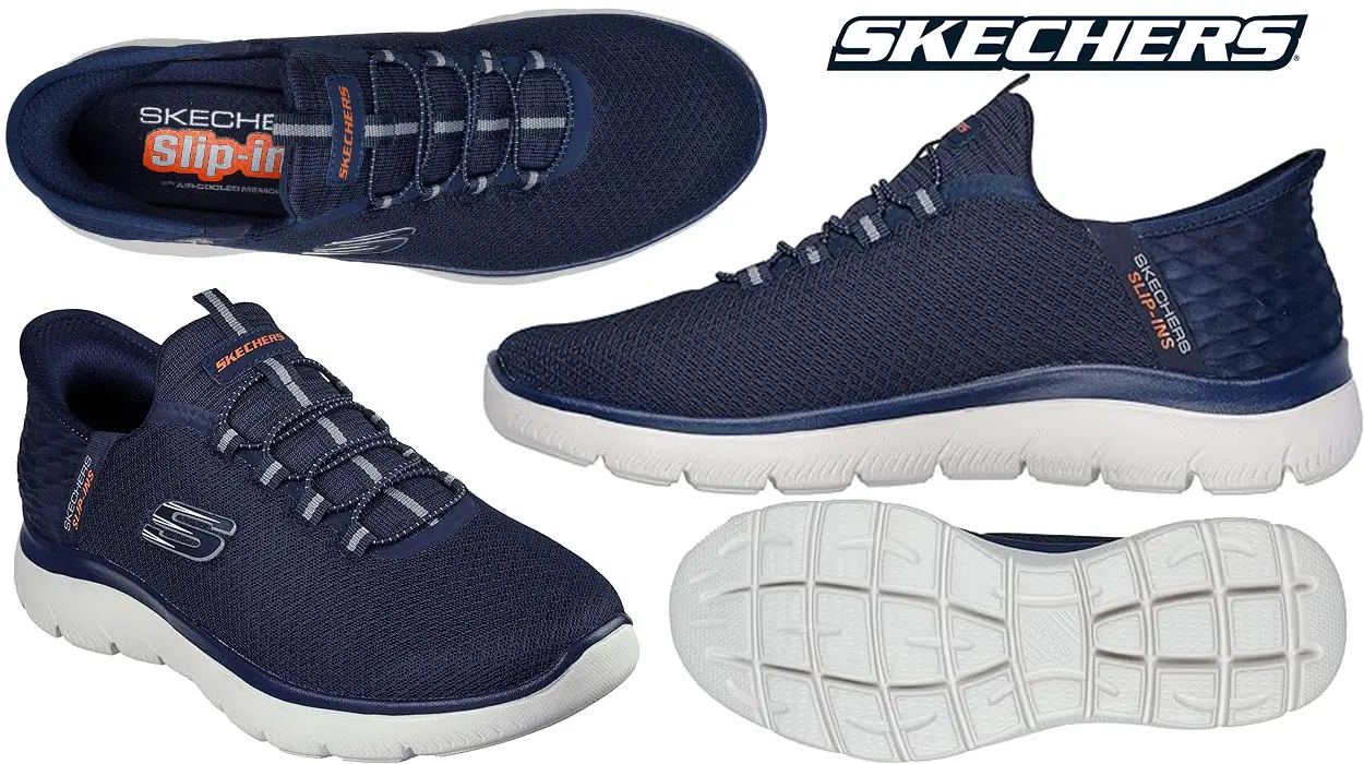 Chollo Zapatillas Skechers Slip-ins: Summits High Range azules para hombre por sólo 41,49€ con envío gratis (-51%)