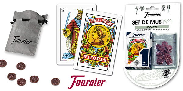 Chollo Set Fournier con baraja de cartas española y amarracos de mus por sólo 6,99€ (-28%)