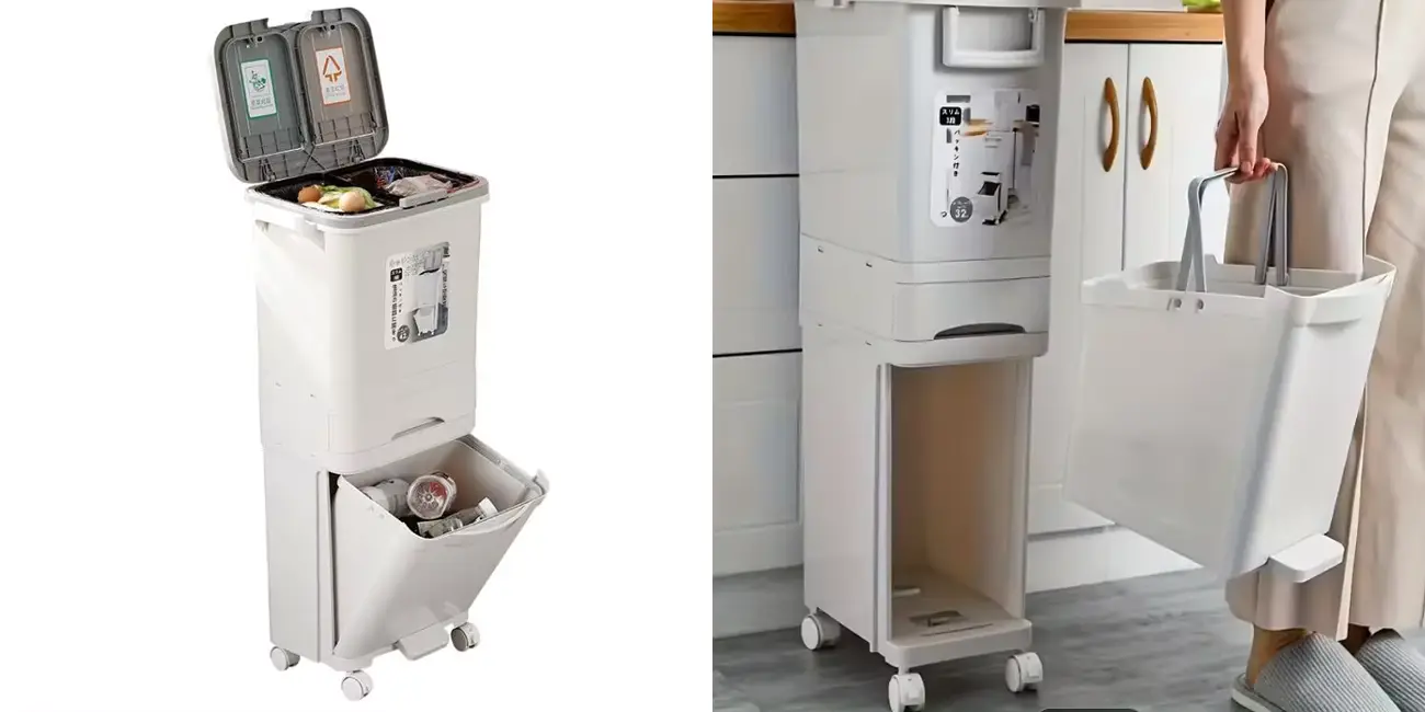 Chollo Cubo de basura extra grande para reciclaje (38l) por sólo 27,25€ con cupón y envío gratis (-61%)