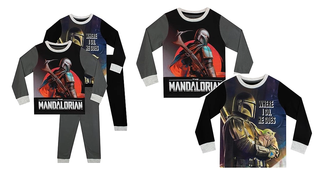 Date mucha prisa si quieres cazar este pack de 2 pijamas infantiles Star Wars Mandalorian con licencia oficial por sólo 7,50€ cada uno ¡Tallas de 5 a 12 años!