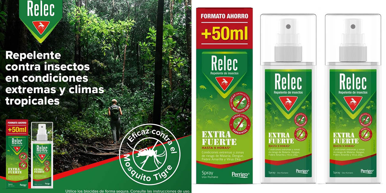 Chollo Spray anti mosquitos Relec Extra Fuerte Formato Ahorro 125 ml por sólo 9,19€ (-29%)