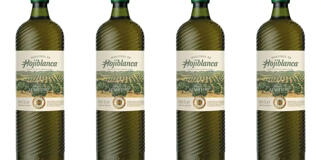 Chollo Pack 4x Aceite de oliva virgen extra Maestros de Hojiblanca de 1l por sólo 18,46€ con cupón y envío gratis (-53%)