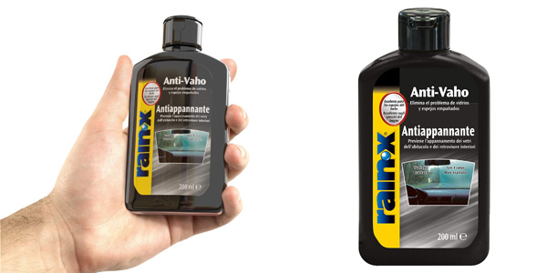 Chollo Líquido anti-vaho Rain-X de 200 ml para parabrisas, lentes, casco, espejos por sólo 6,96€ (13% de descuento)