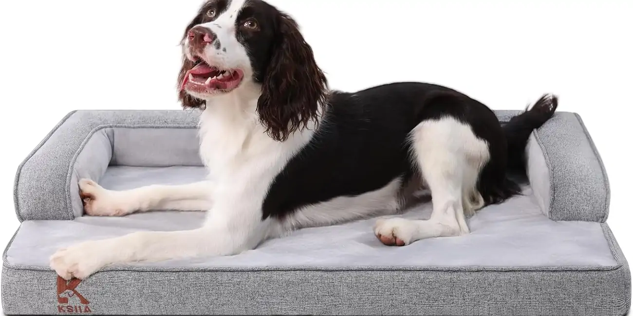 Tu perro estará en la gloria con esta cama grande ortopédica con refuerzo en forma de U, desenfundable e impermeable, que hoy baja de precio a sólo 23,99€ (-40%)