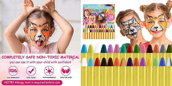 Chollo Kit de pintura facial Acwoo con 28 colores por sólo 6,49€ (Buenas valoraciones)