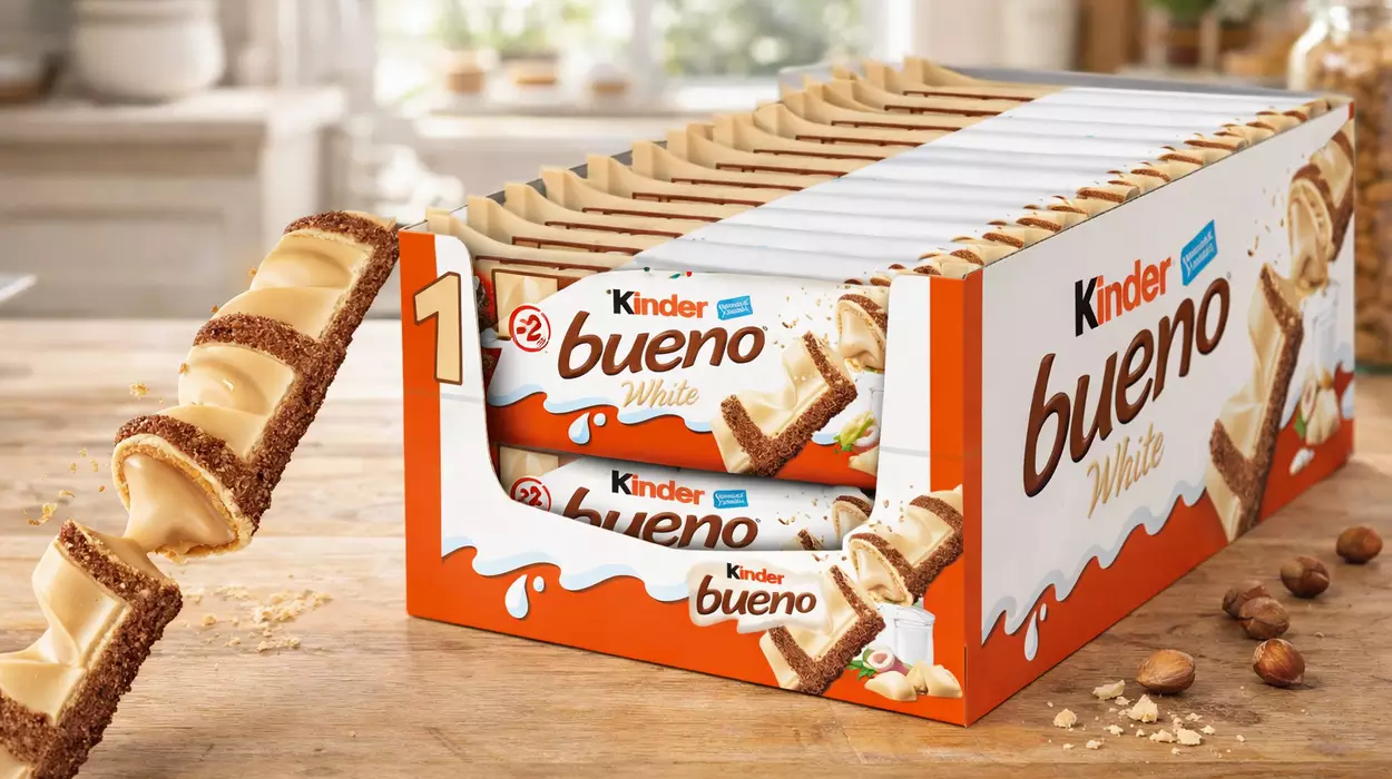 Chollo Pack de 60 barritas de Kinder Bueno Blanco (30 bolsitas de 2 uds.) por sólo 15,76€ con cupón y envío gratis (-51%)