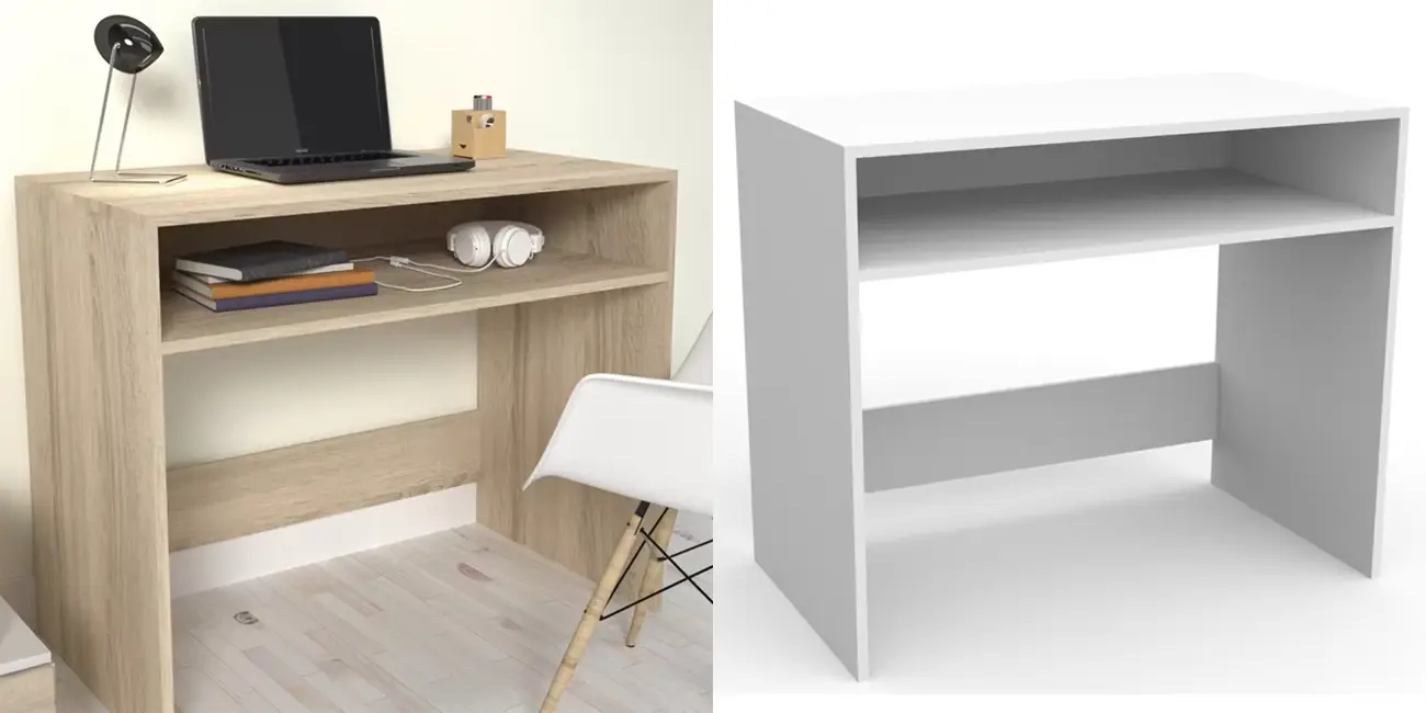 Chollo Escritorio con balda Dormidan de 90 x 50 x 76 cm por sólo 37,77€ con cupón y envío gratis (-30%)