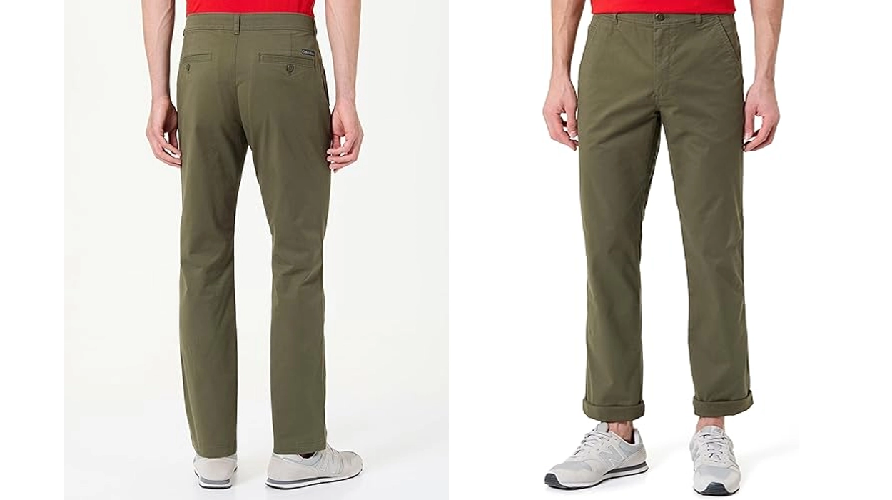 El pantalón chino TOP VENTAS de Calvin Klein en Amazon hoy baja de precio en este bonito color verde ¡51% de descuento!