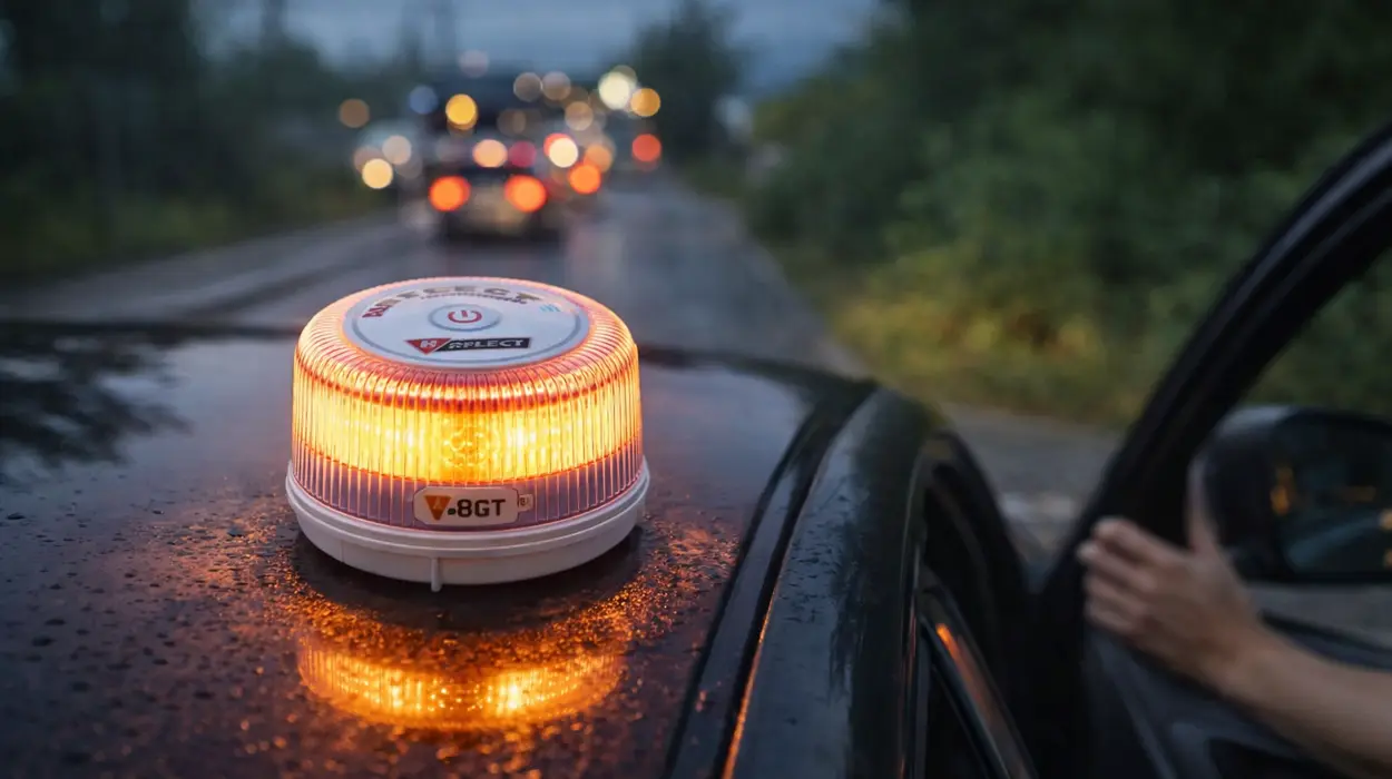 Chollo Luz de emergencia Hikity V16 para vehículo conectada con la DGT por sólo 19,60€ con cupón y envío gratis (-53%)