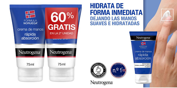 Chollo Pack x2 Crema para manos Neutrogena reparadora de grietas de 75 ml por sólo 6,60€ (-44%)