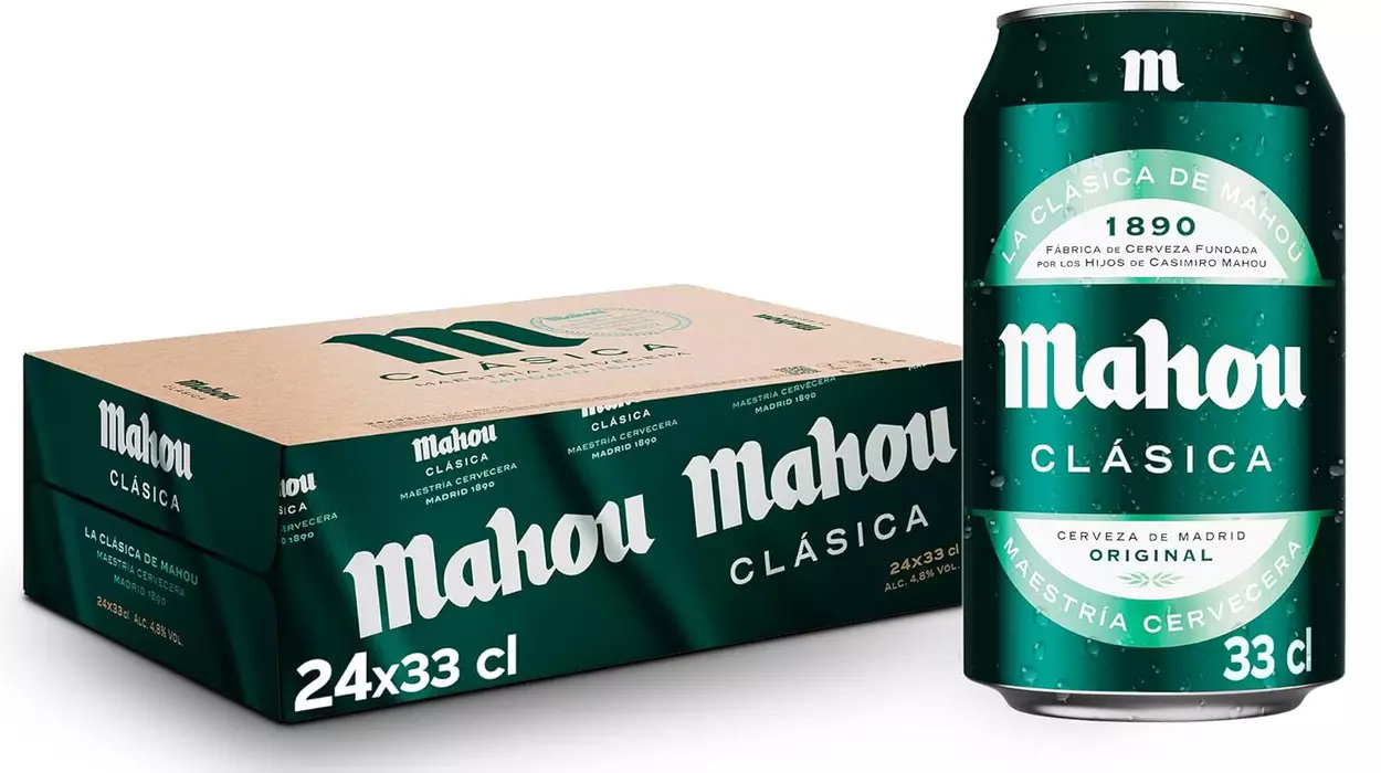 Chollo Pack de 24 latas de cerveza Mahou Clásica de 33 cl por sólo 13,68€ (-22%) ¡0,57€ la lata!