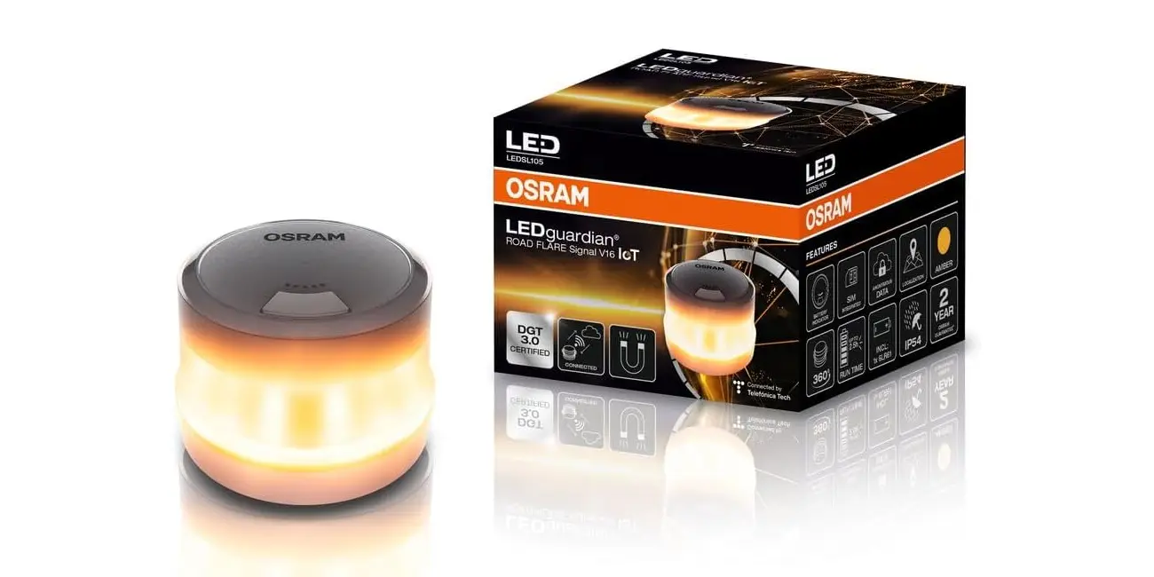 Luz de advertencia OSRAM LEDguardian Road Flare Signal V16 certificada DGT 3.0 por sólo 34,85€ con envío gratis (-37%)