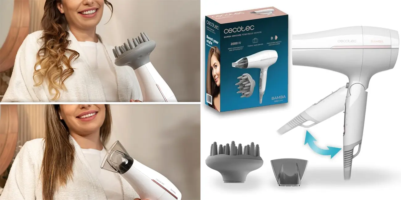 Chollo Secador de pelo Cecotec IoniCare Power&Go Heaven por sólo 9,95€ (-33%)