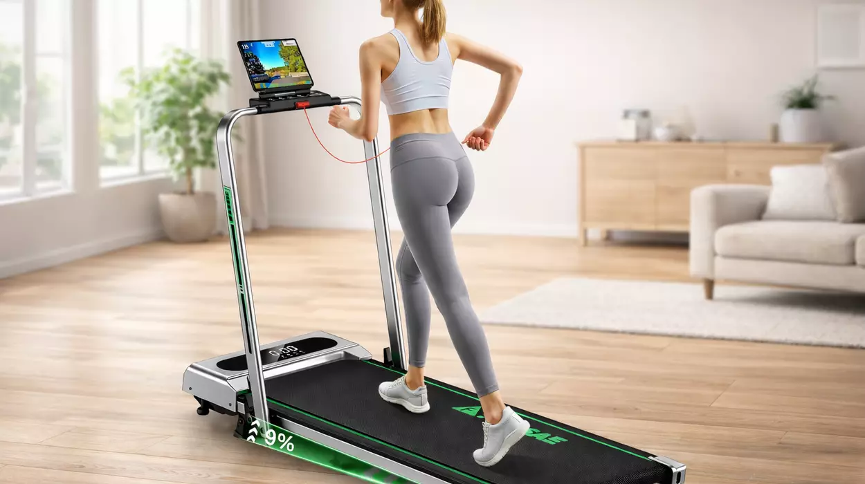 Entrena en casa con esta cinta de correr plegable con inclinación, genial también para escritorios elevables, que puedes cazar por sólo 169,99€ (39% de descuento)