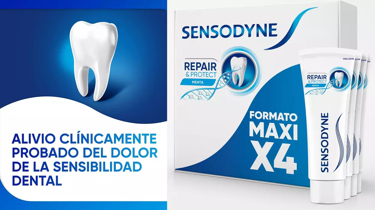 Chollo Pack x4 Sensodyne Repair & Protect Menta con protección frente a sensibilidad dental por solo 11,96€ (-38%)