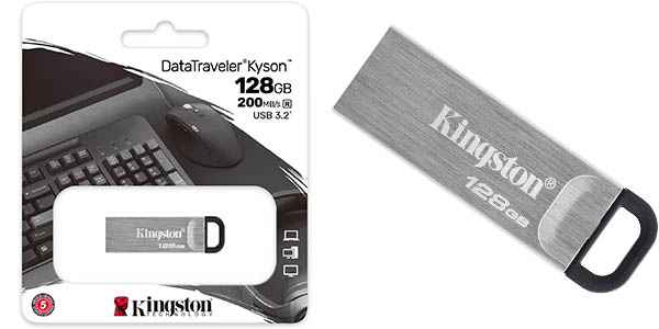Chollazo Memoria USB Kingston DataTraveler Kyson de 128 GB por sólo 10,39€ (-35%)